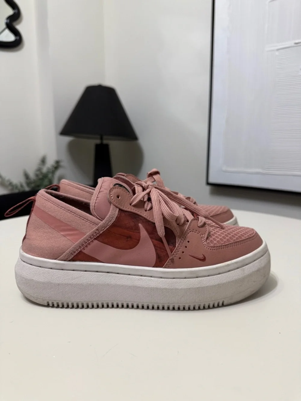 Nike‎ Court Vision Alta Women's Pink Platform Sneakers